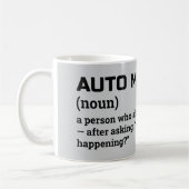Auto Mechanische Geschenke - Funny Definition Tass Kaffeetasse (Links)