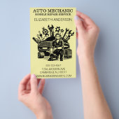 Auto Mechanische Kfz-Reparatur Metallstil Flyer (Handgriff)