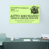 Auto Mechanische Kfz-Reparatur Metallverarbeitung Banner (Messeveranstaltung)