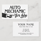Auto Mechanische Visitenkarten - Coole Vintage Visitenkarte (Vorne/Hinten)