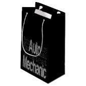 Auto Mechanischer Extraordinär Kleine Geschenktasc Geschenktüte (Rückseite Schrägansicht)