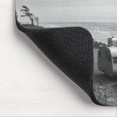 Auto mit Anhänger Mousepad (Ecke)