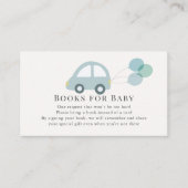 Auto mit Balloons Blue Boy Buchanfrage Begleitkarte (Vorderseite)