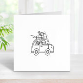 Auto mit Box 1x1 Gummistempel