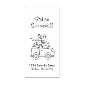 Auto mit Box-Adresse Gummistempel (Prägung)