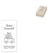 Auto mit Box-Adresse Gummistempel (Stempel)