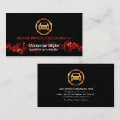 Auto mit dem Logo "Red Lightning Pulse Silver Car" Visitenkarte (Vorne/Hinten)