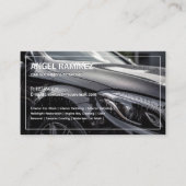 Auto mit der zweisprachigen spanischen Visitenkart Visitenkarte (Vorderseite)