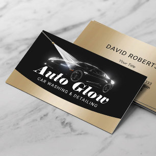 Auto mit Detailinformationen für moderne Black & G Visitenkarte