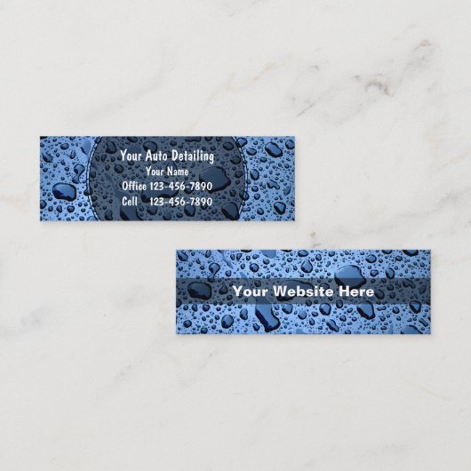 Auto mit detaillierten Visitenkarten Mini Visitenkarte (Vorne/Hinten)