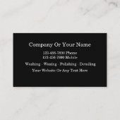 Auto mit detaillierten Visitenkarten Visitenkarte (Rückseite)