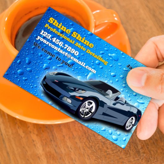 Auto mit Geschäftskarte Visitenkarte