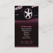 Auto mit Geschäftskarte Visitenkarte (Rückseite)
