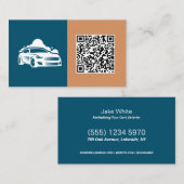 Auto mit individueller QR Visitenkarte (Vorne/Hinten)