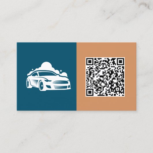 Auto mit individueller QR Visitenkarte (Vorderseite)