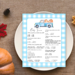 Auto mit Kürbis - Baby Trivia Baby Showgame
