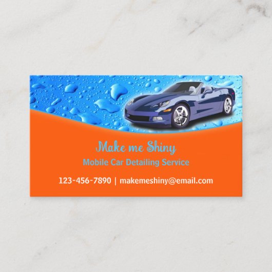 Auto mit Wasserfall-Visitenkarte Visitenkarte (Vorderseite)