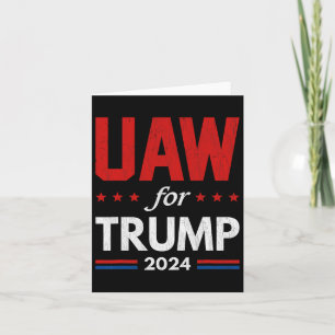 Auto-Mitarbeiter für Trump 2024 amerikanische Flag Karte