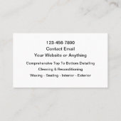Auto-Mobildetailing Visitenkarte (Rückseite)