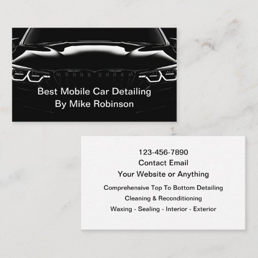 Auto-Mobildetailing Visitenkarte (Vorne/Hinten)