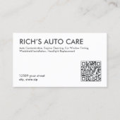 Auto-Modifizierungs-Auto Custom QR Visitenkarte (Rückseite)