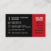 Auto-Motor, Auto-Mechaniker u. Reparaturen Visitenkarte (Rückseite)