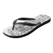 Auto-Motor-Grafik-Zeichnen Badesandalen (Schrägansicht)