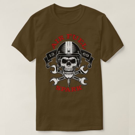 Auto-Motorrad-Auto-Ersatzrad für die Luft T-Shirt (Design vorne)