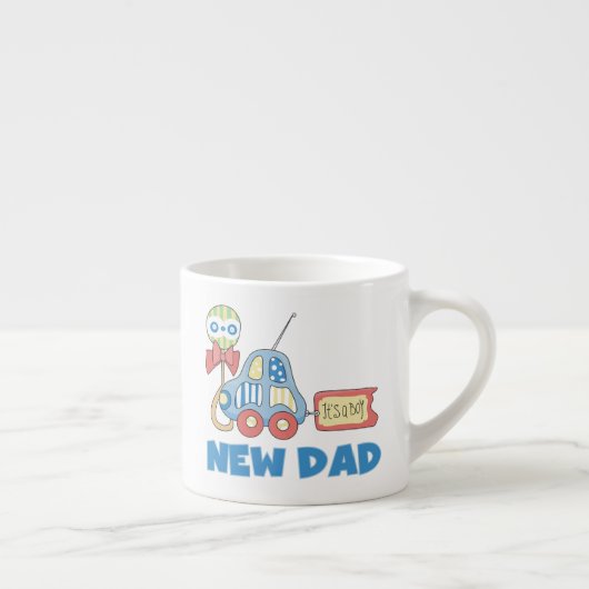 Auto Neu Papa Es ist ein Junge Geschenke Espressotasse (Rechts)