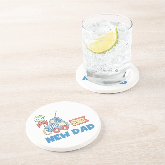 Auto Neu Papa Es ist ein Junge Geschenke Untersetzer (Seite)