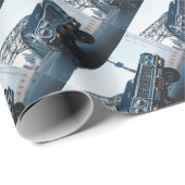 Auto-niedriger Reiter Vintages Oldschool Geschenkpapier (Rolleneckpunkt)