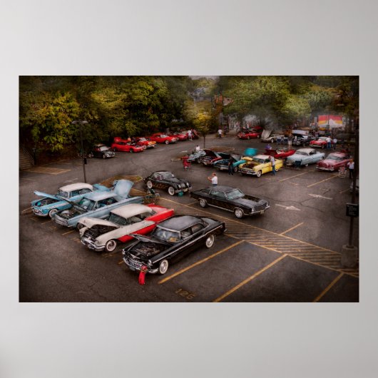 Auto - Oldtimerausstellung Poster (Vorne)