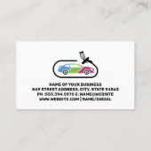 Auto Paint-Logo | Facharbeiter im Auto Visitenkarte (Rückseite)