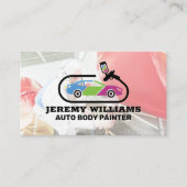 Auto Paint-Logo | Facharbeiter im Auto Visitenkarte (Vorderseite)