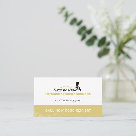 Auto Paint Workshop | Beruflich Visitenkarte (Stehend Vorderseite)