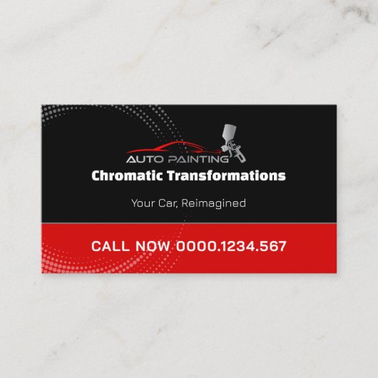 Auto Paint Workshop | Beruflich Visitenkarte (Vorderseite)