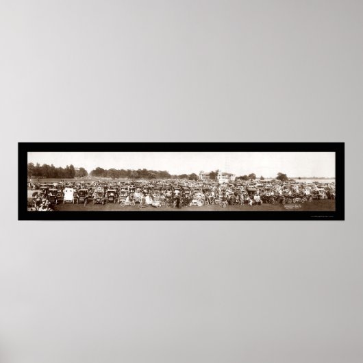 Auto Parade Detroit Foto 1909 Poster (Vorne)