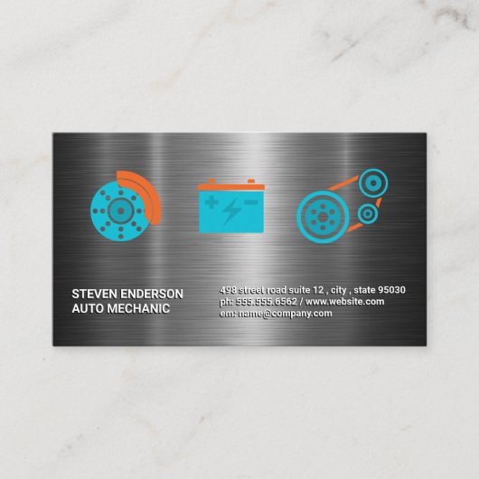 Auto Parts Services | Metallindustrie Visitenkarte (Vorderseite)