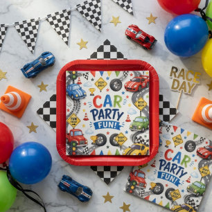 Auto-Party-Spaß-Rennwagen-Geburtstag Kinder-Renn Serviette