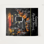 Auto-Partyfeuer Hochzeitshintergrund Wandteppich (Vorderseite (Horizontal))