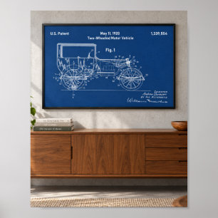 Auto-Patent 1920 Galerie-Wandkunstposter Poster