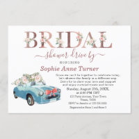 Auto Pink blush Brautparty Drive by