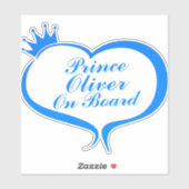 Auto "Prince On Board" Aufkleber (Blatt)