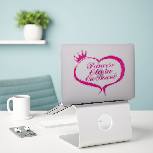 Auto "Princess on board" Aufkleber (Laptop auf Schreibtisch)
