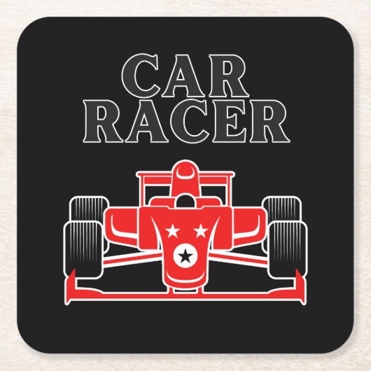 Auto-Racer Rechteckiger Pappuntersetzer (Vorderseite)