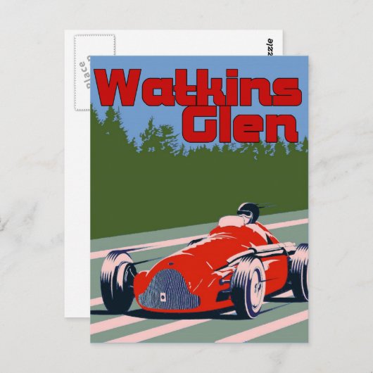 Auto Racer, Watkins Glen Postkarte (Vorne/Hinten)