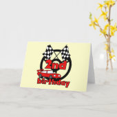 Auto Racing 2. Geburtstag Tshirts und Geschenke Karte (Gelbe Blume)