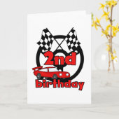 Auto Racing 2. Geburtstag Tshirts und Geschenke Karte (Gelbe Blume)