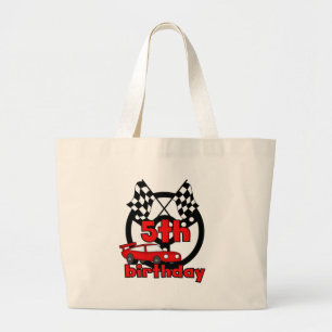 Auto Racing 5. Geburtstag Tshirts und Geschenke Jumbo Stoffbeutel
