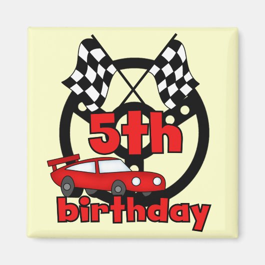 Auto Racing 5. Geburtstag Tshirts und Geschenke Magnet (Vorne)